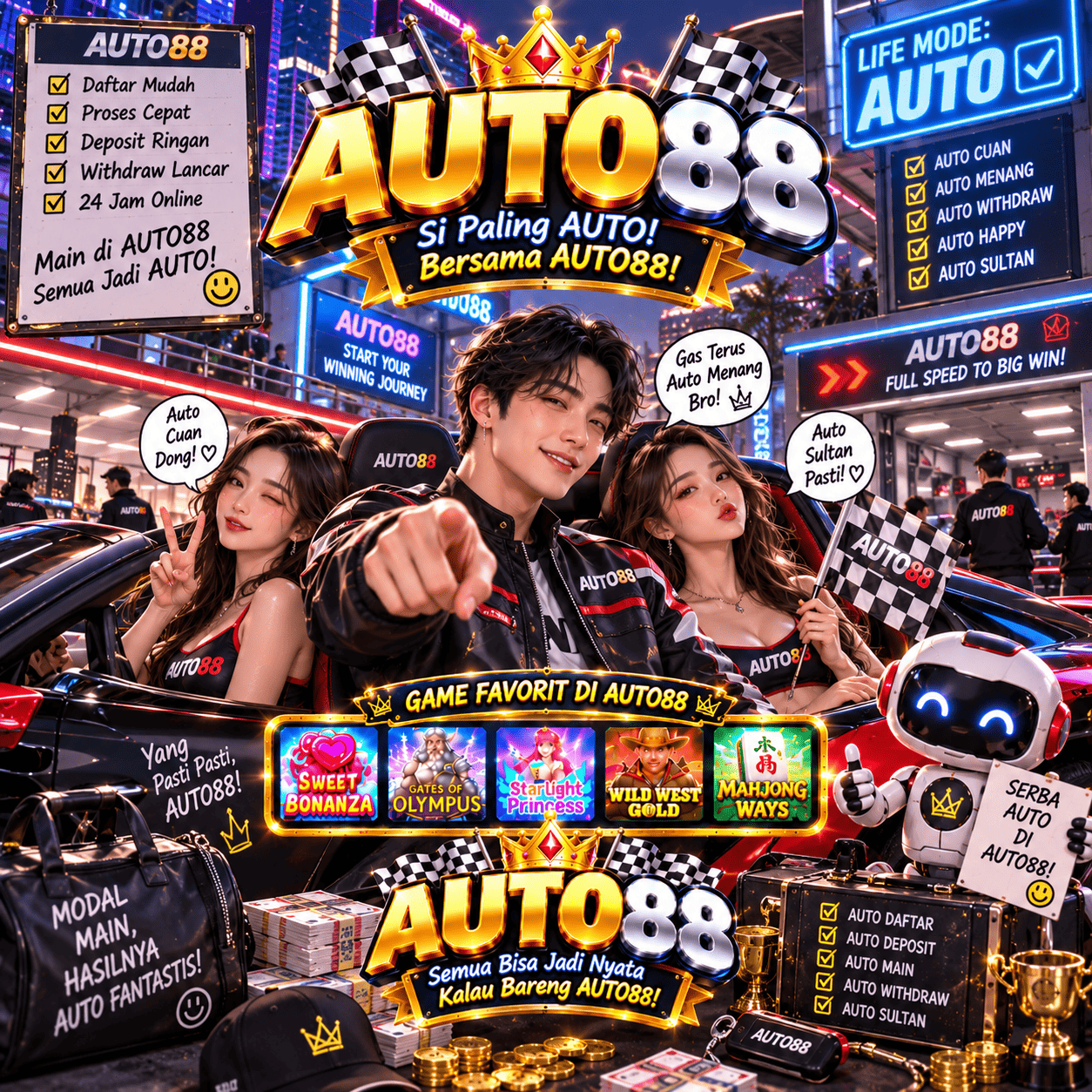 Banner AUTO88 Cyber Blue